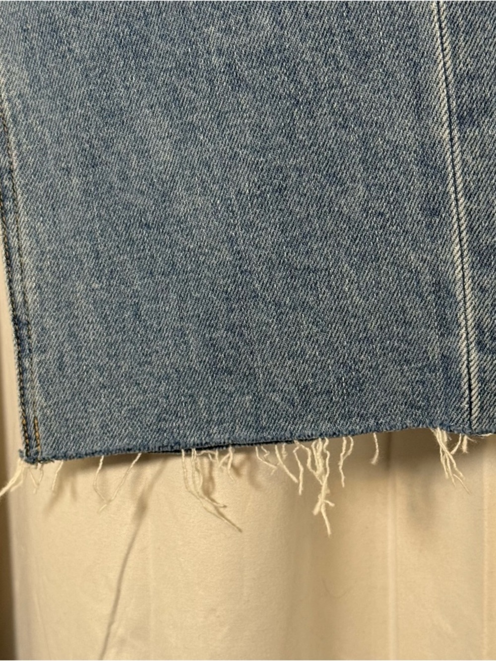Frank & Eileen Monaghan Jeans 26 High Rise Straight Leg Crop Raw Hem Denim - Picture 7 of 15